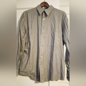 Claiborne men's long sleeve button down shirt size 17-34/35 green